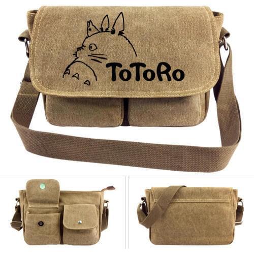 Anime My Neighbor Totoro Messenger Canvas Shoulder Bag Teenagers Cartoon Tonari no Totoro Satchels School Bags Women Handbags