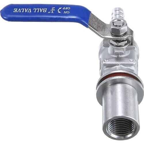Weldless Ball Valve 1/2" Threads Ball Valves Stainless Steel Home Brewing Wine Beer Kettle Valve Tool Homebrew Tools