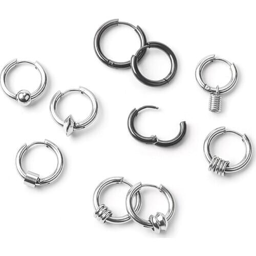 1 Piece Punk Mens Earrings Ear Stud for Men and Women Hip Hop Rock Earring Jewelry Accessories