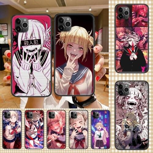 My Hero Academia Himiko Toga Phone Case Cover Hull For iphone 5 5s se 2 6 6s 7 8 12 mini plus X XS XR 11 PRO MAX black 3D shell