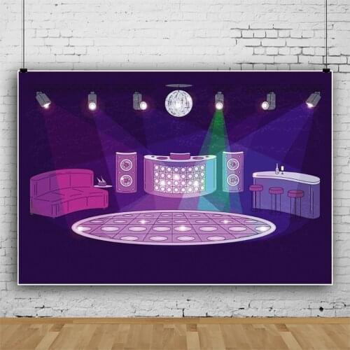 Purple Ballroom Music Dance Disco Party Lights Background Portrait Photography Photozone Decor Backdrops Photocall Studio