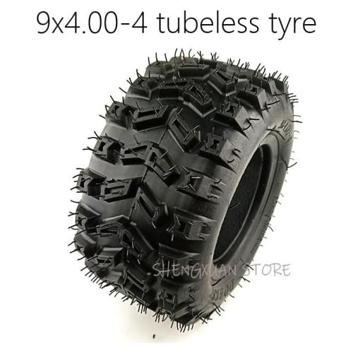 Good Quality 9X4.00-4 Tubeless TubeType Tire for Turf Rider Tread Tubeless Lawnmower Golf Go Cart Free Shipping