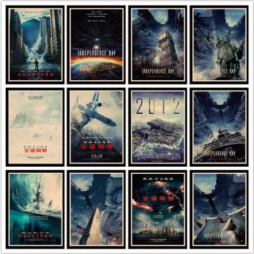 Perfect JL Geostorm/2012 Vintage Posters For Home/Bar Decor kraft Paper high quality poster wall sticker HBB45