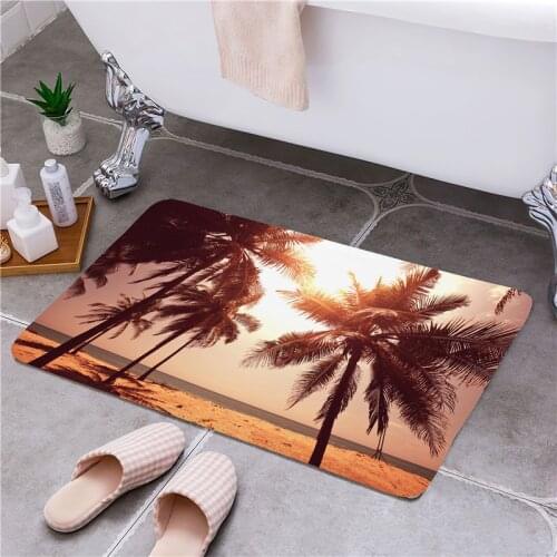 Coconut Tree Entrance Door Floor Mat Door Mat Non-Slip Foot Pad Home Welcome Carpet For Hallway Bath Kitchen Doormat