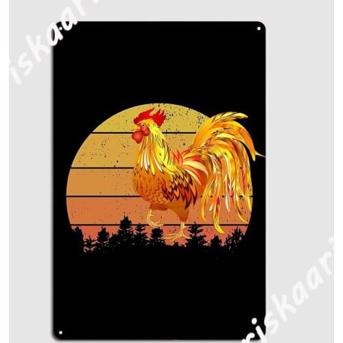 Chicken Metal Sign Cinema Garage Plates Party Customize Tin sign Posters