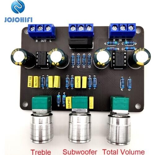 NE5532 MINI 80mmX55mm Power Amplifier Pre-stage Preamp PRE Tuning Board Adjustment Audio HIFI 5532 with Subwoofer