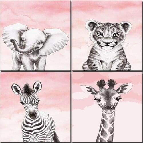 Animal Diy Paint By Number HandPainted Acrylic Paint Oil Pictures By Number Living Room Home Decor Coloring By Number Adult Kit