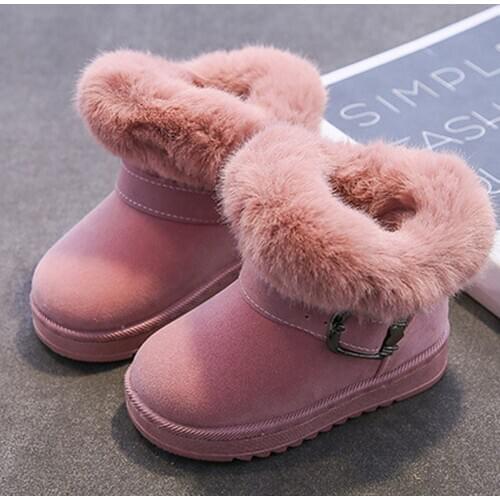 2021 New Winter Children Snow Boots Plush Girls Boots Waterproof Boy Warm Shoes Fashion Kids Boots Baby Toddler Shoes CSH993