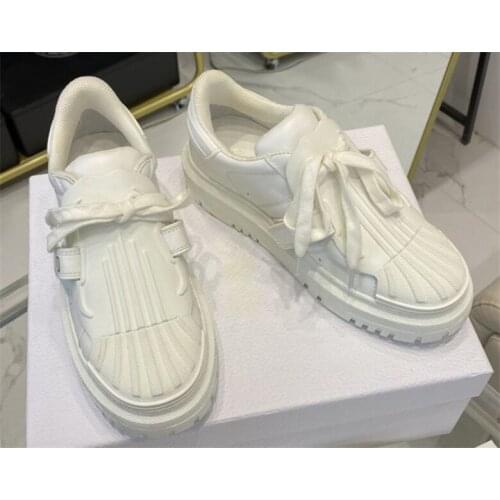 NEW Air casual Women Real Leather Cover design Sponge cake bottom Casual Shoes Leisure New Fashion Brand Designer Woman Shoes