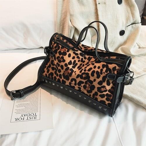 The New Leopard Shoulder Bags for Womens Autumn And Winter Fashion ladies Vintage Handbags women Large Capacity Messenger Bag