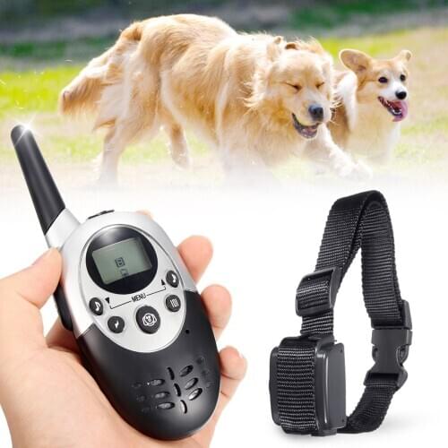 Pet Dog Electronic Collar Adiestramiento Perro 400 Yard Rechargeable Shock LCD Display Suitable for Big Small Chiens