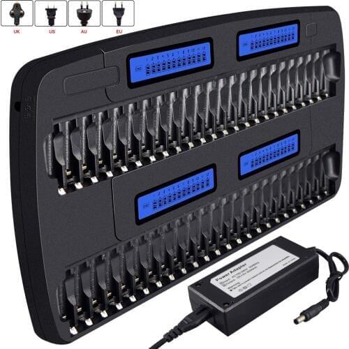 PALO 48 slots Fast Smart Intelligent charger AA AAA battery charger for 1.2V AA AAA NiMH NiCD rechargeable battery