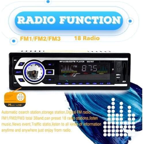 SD USB Car-Charger FM Tuner Bluetooth AUX MP3 car Audio Kits Stereo Player Rotary Volume Control 1 DIN Autoradio Car Radio