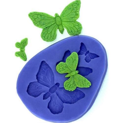 Three-Butterfly Shape Fondant Cake Silicone Lace Moulds Chocolate Cake Decoration Molds
