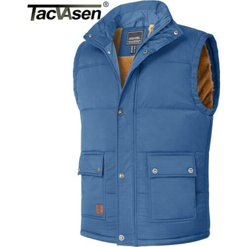 TACVASEN Men's Fur Vests China