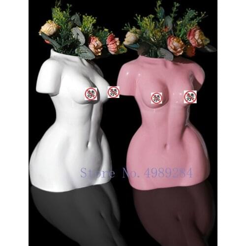 Creativity Ceramics Vase Naked Girl Nude Woman Handicraft Furnishings Modern Home Flower Vase Flower Arrangement Accessories