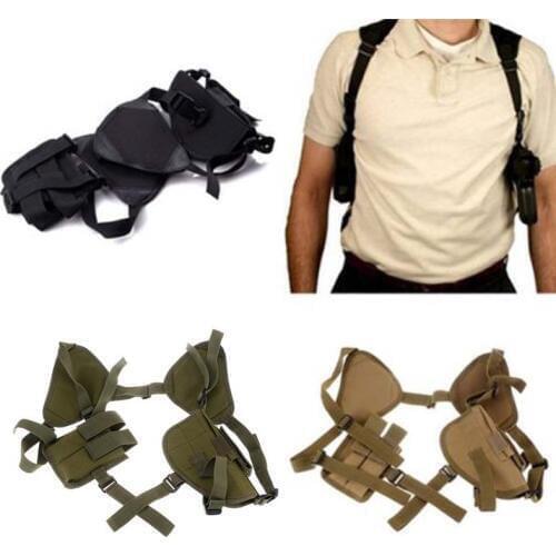 Tactical Universal Double Shoulder Armpit Holster Gun Pistol Magazine Pouch Bag holder