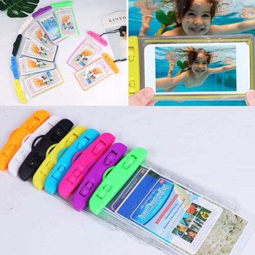 Waterproof mobile phone bag luminous pvc diving water swimming pool universal camera beach swimming screen sports wat A1Q3
