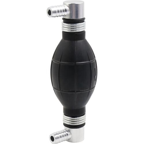 X Autohaux 10mm Black Rubber Vacuum Petrol Oil Fuel Line Pump Hand Primer Bulb for Car Boat