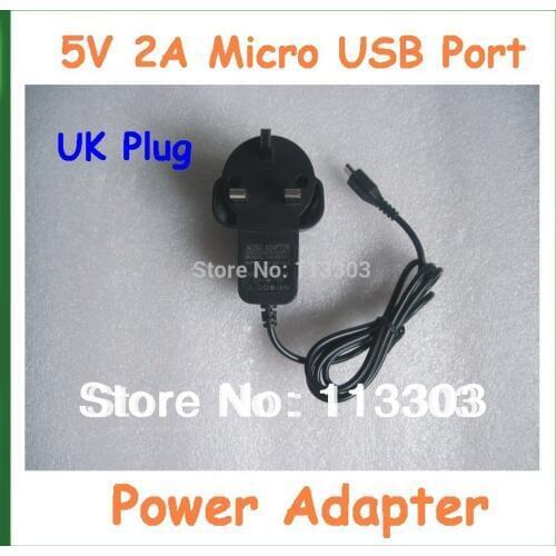 2pcs 5V 2A Micro USB Charger UK for Tablet PC Lenovo B6000 B8000 A1-07 Miix2) for Asus TF303 ME572 ME572CL ME572C ME581C FE171MG