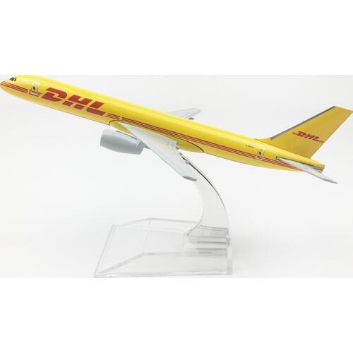 16CM 1:400 classic Boeing B757-200 model collection DHL Express Delivery airlines With base alloy aircraft planedisplay modelToy