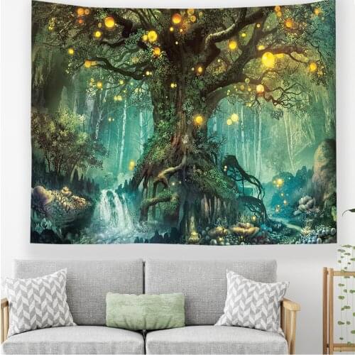 2021 Hawkalice Nature Forest Thick Tree Wall Tapestry Hippie Large 3D Print Wall Art Hanging For Bedroom Living Room Dorm Decor