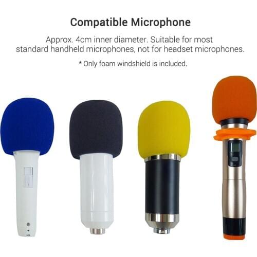 5pcs/lot Universal Mic Accessories Foam Cover Handheld Microphone Windshield Sponge Cap Ball Shape Microphone Windscreen
