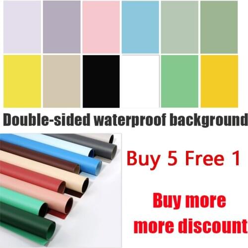 57*87cm 2 Sides Solid Color Photography Background Paper Photophones Backdrops Morandi Green Screen Photo Studio [Buy 5 Free 1]