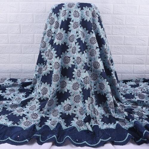 African Lace Fabric 2019 High Quality French Voile Lace Fabric Embroidery Floret Nigerian Fabric For Wedding Dress Party A1728