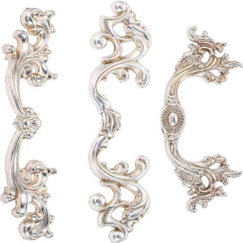 Antique Silver Classic Furniture Hardware Handle Kitchen Cabinets Door Drawer Wardrobe Cupboard Pull Knob colorfast durable