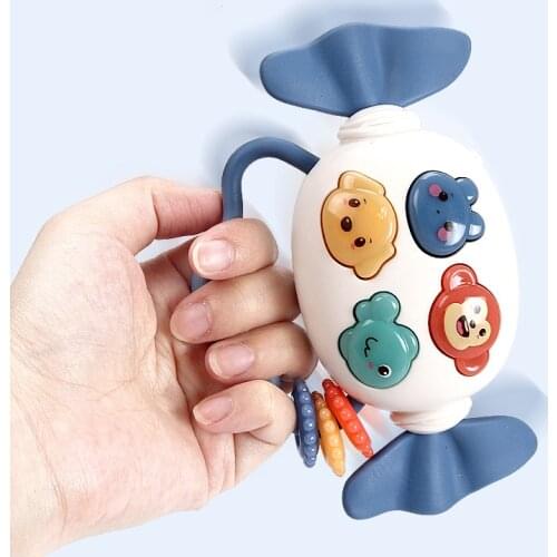 Baby Candy Rattles Toys Music Luminous Intelligence Grasping Soft Silicone Teether Plastic Rattle Bells Educational Toddler Toys
