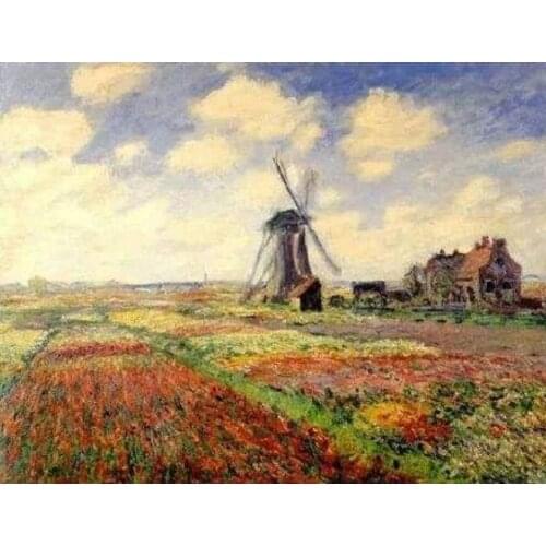 DIY 5d Diamond Painting Windmill in the field Diamond Mosaic Cross stitch Square Round Diamond Rhinestone Home decor picture