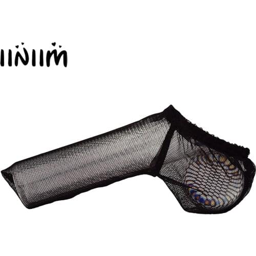 Mens Panties See-through Mesh Bulge Pouch G-string Hot Erotic Sexy Lingerie Gay Underwear Thongs Breathable Penis Sheath Cover