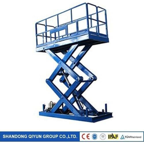 Qiyun Good quality 12 feet Hydraulic Fixed Scissor Lift Industrial Elevator Electric Ladder Lift