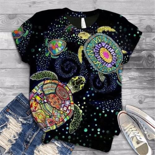 Animal Print Tshirt Women Kawaii Cartoon Graphic Tee Summer Casual Harajuku Clothes Aesthetic Streetwear Short Sleeve Cute Shirt