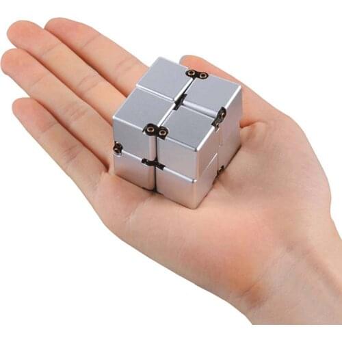 Infinity Cube Fidget Toys Fidget Block Mini Stress Anxiety Release Adults Kids Desktop Toys Helps Concentration Educational Toy