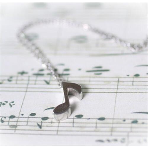 Delicate Musical Note Pendant Necklace Unique Design Music Note Symbol Necklace.Elegant Temperament Female Necklace