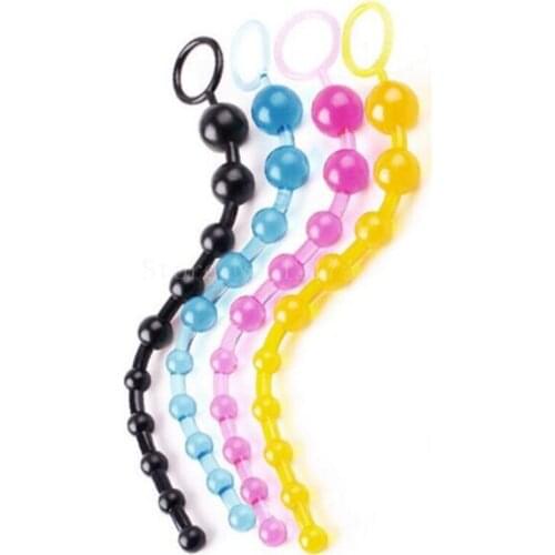 Prostate Massager Anal Beads Silicone Butt Plug Fox Tail Adult Sex Toys For Woman Men Products