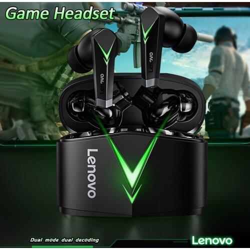 2021 Lenovo LP6 TWS Earphone Wireless Bluetooth Sport Headphones Gaming Headset No-Delay In-Ear Earbuds Noise Reduction with Mic