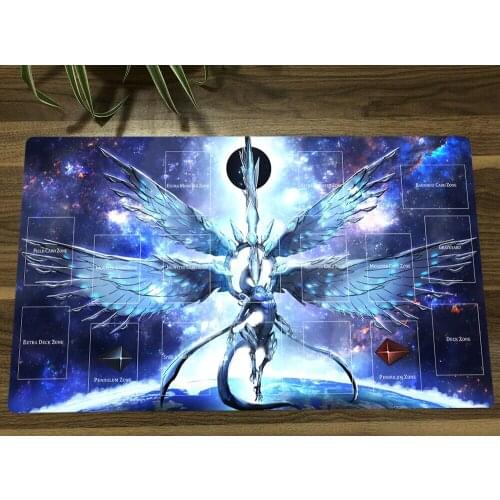 New Yu-Gi-Oh! Playmat Blue-Eyes White Dragon CCG TCG Mat Trading Card Game Mat Mouse Pad With Zones + Free Bag Gift