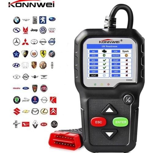 Professional OBD2 Scanner Automotive KW680 Coder Reader Check Engine Light Tool Multi-languages Anto Scanner Diagnostic Tools