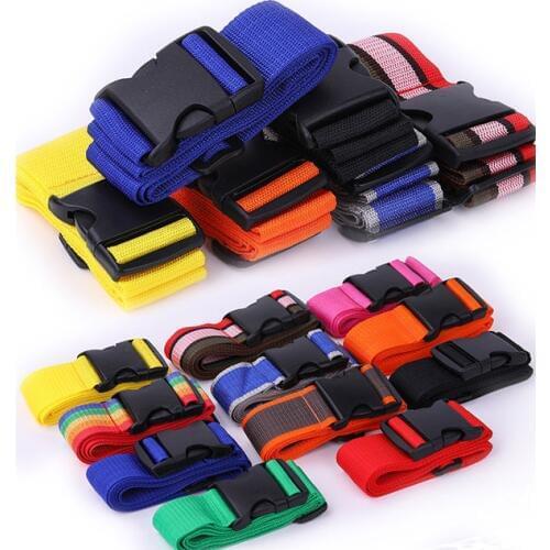 11 color Adjustable 200CM PP Travel Lock Luggage Belt Travel Protection Belt Accessories Suitcase Travel Bag Belt Luggage Strap