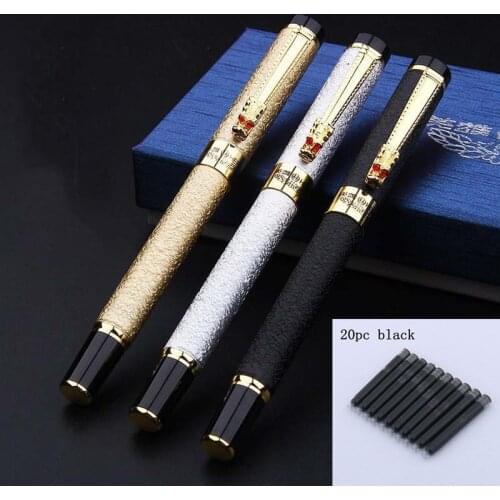 Quality Iraurita Fountain Pen High metal Golden Clip ink 0.5mm 1.0mm luxury Stationery Office supplies