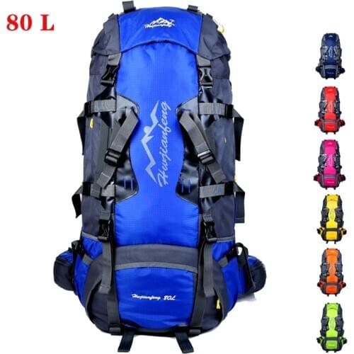Large Capacity 80L Outdoor Bag Waterproof Travel Backpack Camping Mountaineering Hiking Backpacks Molle Sport Climbing Rucksack