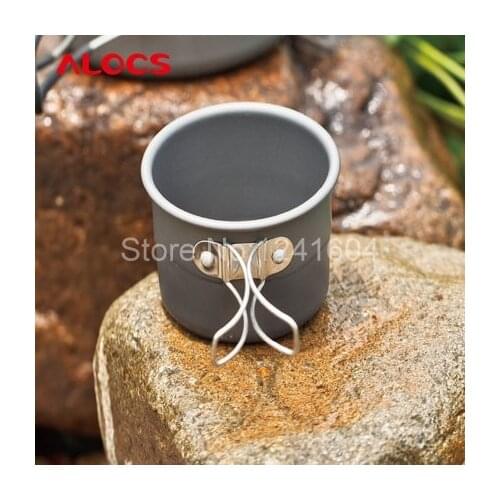 ALOCS Aluminum Oxide Camping Folding Cup Traveling Outdoor Camping Hiking Mug Portable Collapsible Cup Bottel TW-402