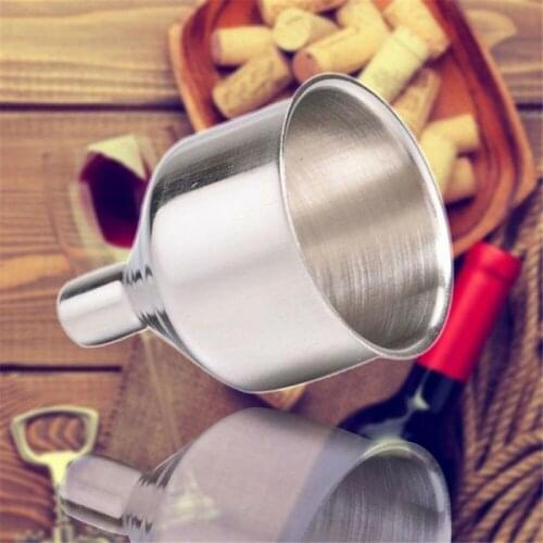 Stainless/silicone Funnel Folding Steel For Filling Vials Universal Silver Welding Long-mouth Funnel Kitchen Accessories