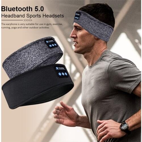 Sports Headband Wireless Bluetooth Sleeping Headphones Soft Elastic Comfortable Music Headset Speakers Hands-free For Running
