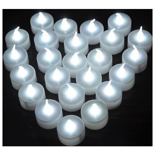 1440pcs colorful Mini LED Tea Lights Candle With Timer Glow Electric Birthday Candle Small Flicker Flame Candle LedTimer Lantern