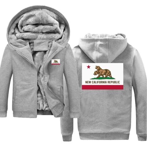 California Black Hoodies Men 2020 Winter Jacket Fashion Thick Mens Hooded Sweatshirt Male Warm Sportswear Tracksuits Mens Coat