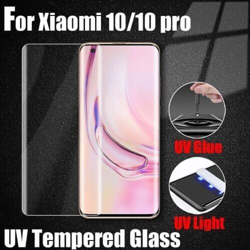 3D Ultra Clear Anti-Blue Matte UV Tempered Glass Film Screen Protector Coverage for Xiaomi CC9 10 pro UV Liquid Protective Film